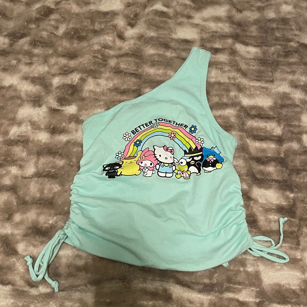 One Shoulder Hello Kitty Top
